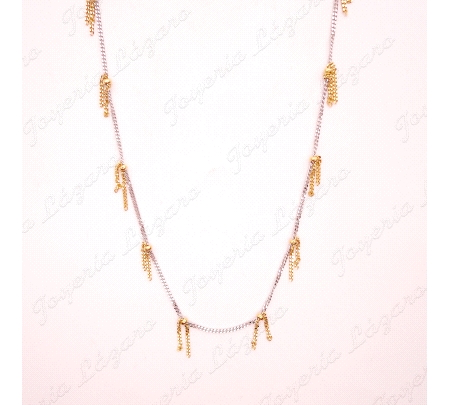 GARGANTILLA ORO 18KT OCASION BICOLOR CADENITAS DORADAS