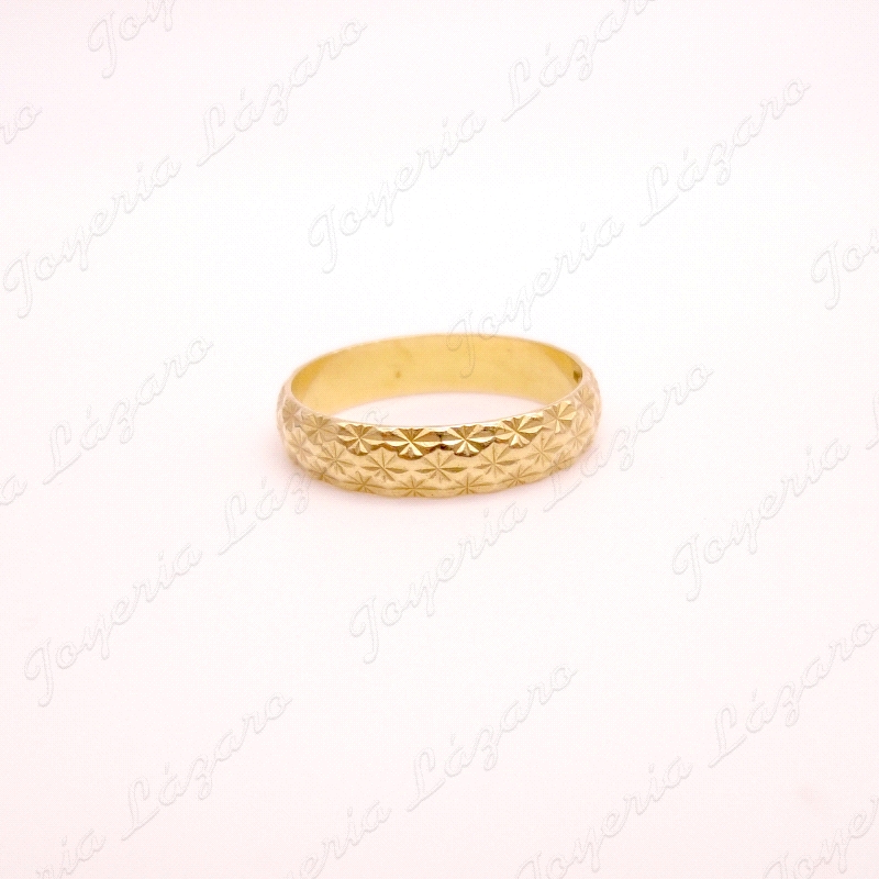 ALIANZA ORO 18KT OCASION 4MM TALLADA                                                                