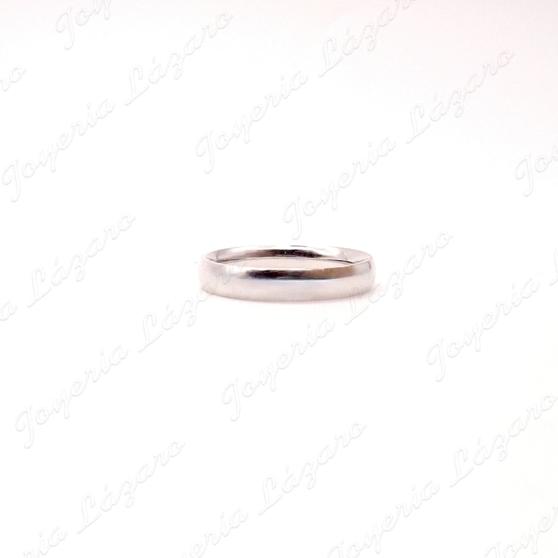 ALIANZA PLATA  1/2 CAÑA 4MM CONFORT                                                                 