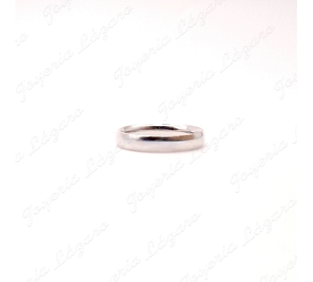 ALIANZA PLATA  1/2 CAÑA 4MM CONFORT                                                                 