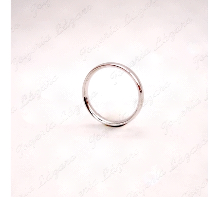 ALIANZA PLATA MEDIA CAÑA 4MM LISA INTERIOR CONFOR