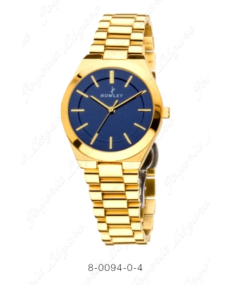 NOWLEY RELOJ CHIC DORADO SRA. ESF. AZUL                                                             