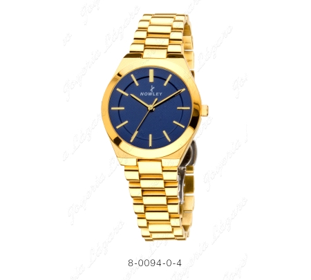 NOWLEY RELOJ CHIC DORADO SRA. ESF. AZUL                                                             