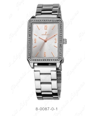 NOWLEY RELOJ CUADRADO ESF. PLATA BISEL CIRCO                                                        