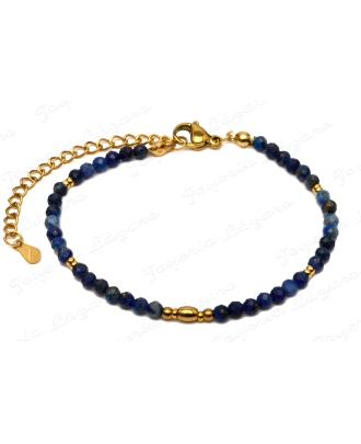 PULSERA ACERO DORADO CAPRINCE PIEDRA NATURAL                                                        