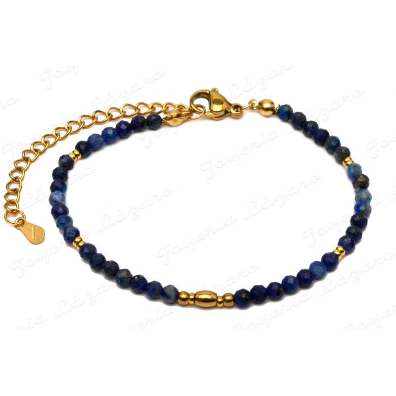 PULSERA ACERO DORADO CAPRINCE PIEDRA NATURAL                                                        