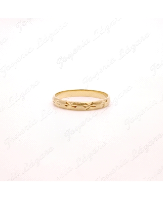 ALIANZA ORO 18KT OCASION 3MM TALLADA                                                                