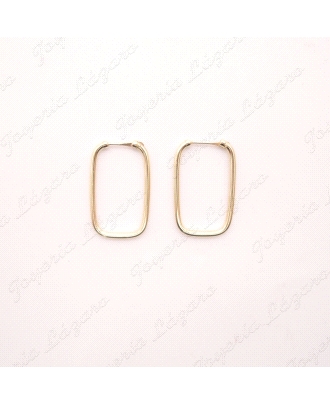 PEND. AROS ORO 18 KTS TUBO RECTANGULAR FINOS 14X23MM                                                