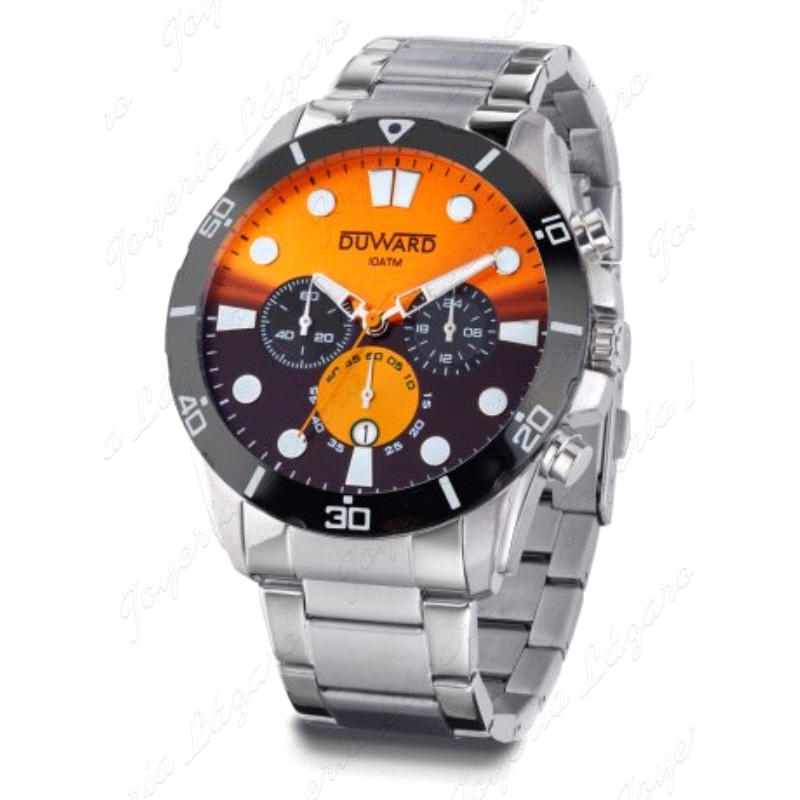 DUWARD RELOJ CABALLERO ACERO SPORT SPATE ESF. NARANJA                                               