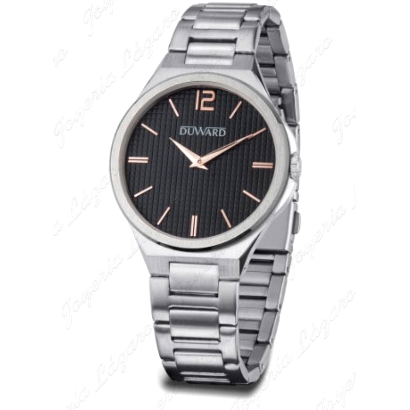 DUWARD RELOJ CABALLERO ACERO ELEGANCE MAI SOLO ESF. NEGRA                                           