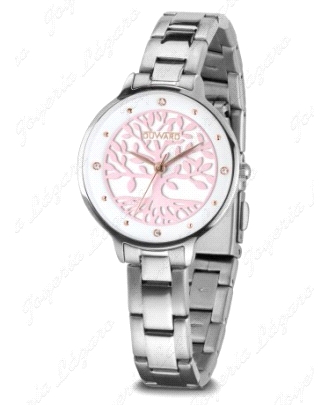 DUWARD RELOJ SRA. ACERO LADY DUMAR ESF. BLANCA ARBOL VIDA ROSA                                      