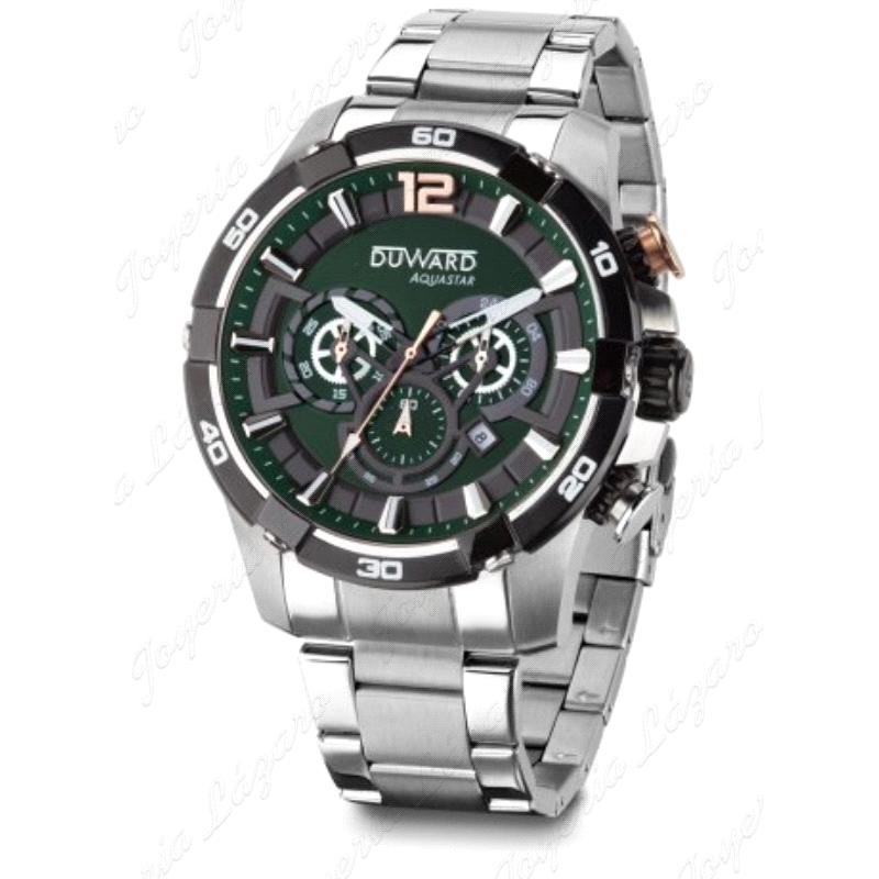 DUWARD RELOJ CABALLERO CRONO AQUASTAR LE MANS  ESF. VERDE OSCURO                                    