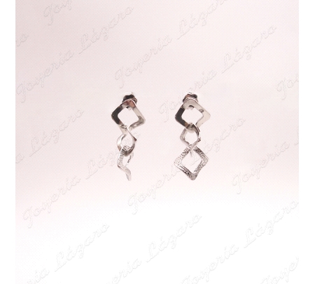 PEND. LARGOS PLATA CHAPADA PLATINO 3 ROMBOS