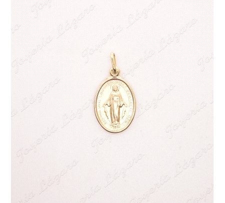 MEDALLA ORO 18 KTS VIRGEN MILAGROSA OVALADA 22MM