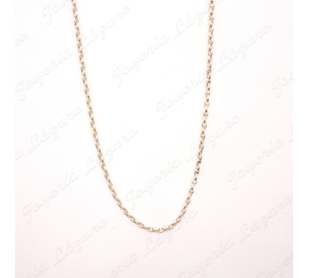 CADENA 50 CM. ORO 18 KTS BIC. ESL. BARCO DISEÑO 2.5MM