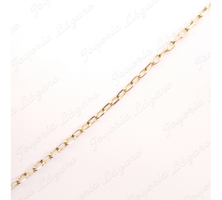 CADENA 50 CM. ORO 18 KTS FORZADA 1MM