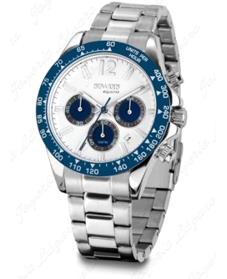 DUWARD RELOJ ACERO ESF. BL. BISEL AZUL HOMBRE  CRONO AQUASTAR DAYTONA                               