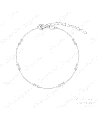 PULSERA PLATA VENECIANA CIRCO BL. BAGUETTE                                                          