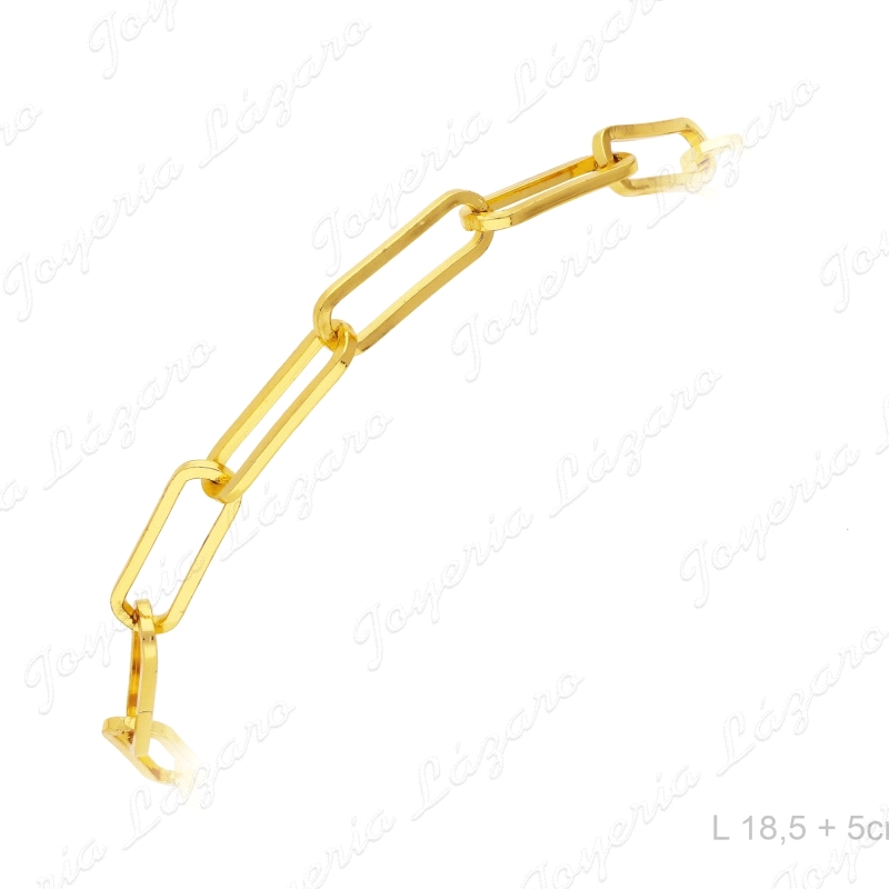 PULSERA BISUTERIA CHAPADA ORO FORZADA                                                               