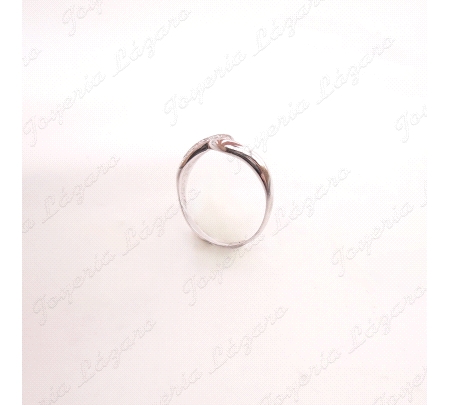 SORTIJA ORO 18KT OCASION BLANCO CIRCONITAS