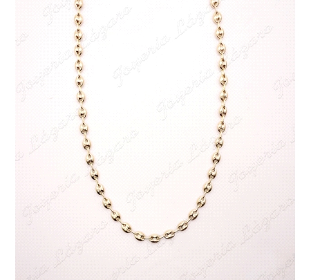 CADENA 60 CM. ORO 18 KTS CALABROTE 6X8MM