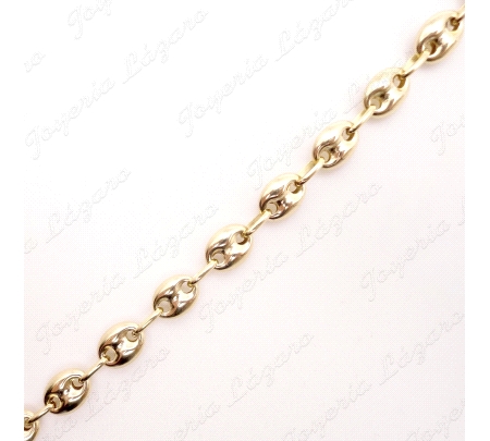 CADENA 60 CM. ORO 18 KTS CALABROTE 6X8MM