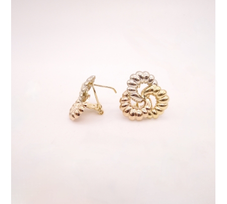 PEND. ORO 18KT OCASION TRICOLOR 3 AROS ONDAS ENLAZADOS C. OMEGA