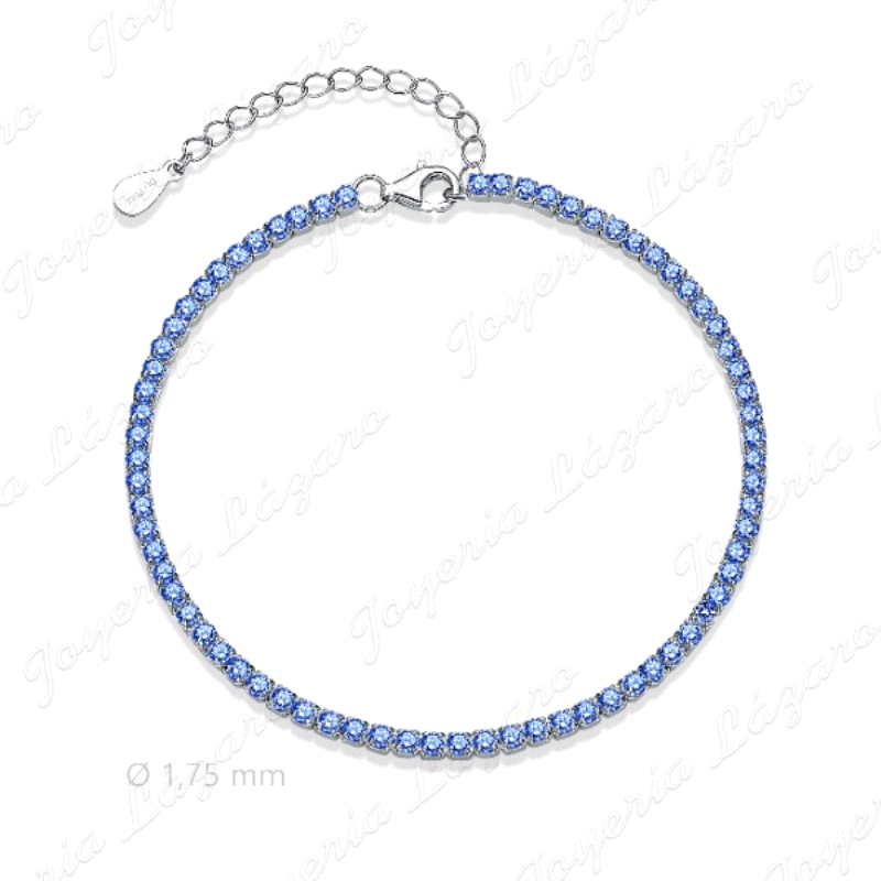 PULSERA PLATA RIVIERE 1.75 AZUL                                                                     