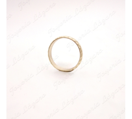 ALIANZA ORO 18KT OCASION FACETADA TALLADO ESTRELLITAS                                               