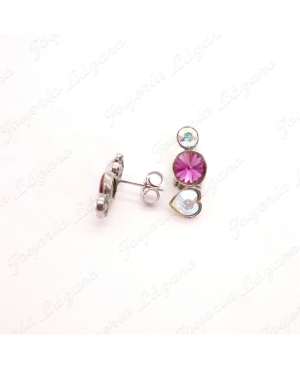 PEND. PLATA TREPADOR 1 CORAZON C. SWAROVSKI MORADO                                                  