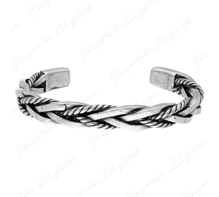 PULSERA ACERO BRAZALETE TRENZADO