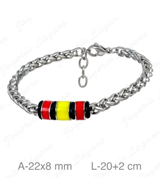 PULSERA ACERO ESMALTE BANDERA ESPAÑA