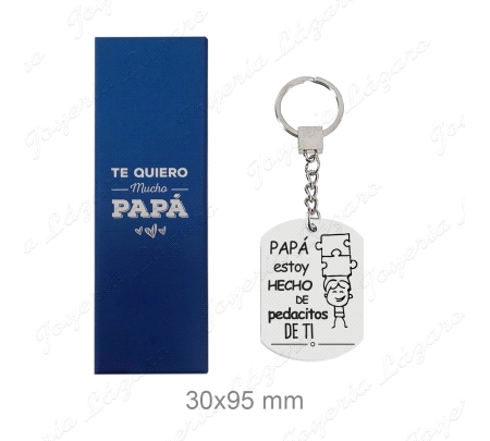 LLAVERO ACERO PAP ESTOY HECHO PEDACITOS DE TI