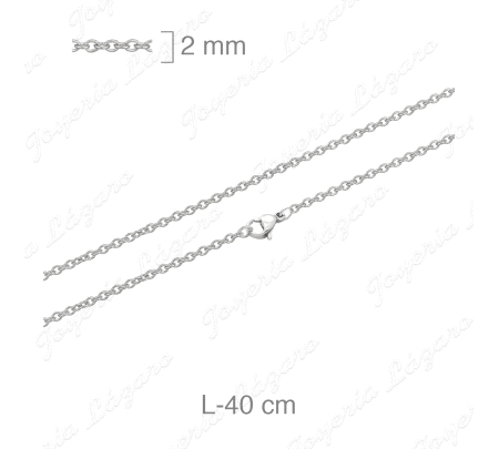 CADENA 40 CM. ACERO CIRCULOS