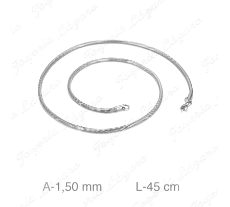 CADENA 45 CM. ACERO COLA RATON