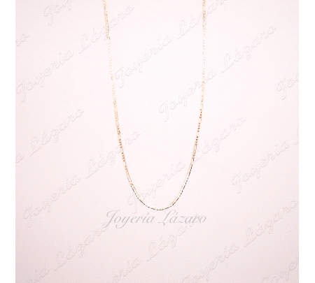 CADENA 50 CM. ORO 18 KTS 3X1 TEXTURA 2MM HUECA