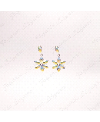 PEND. LARGOS PLATA CHAPADA PLATINO ESTRELLA SWAROVSKI                                               