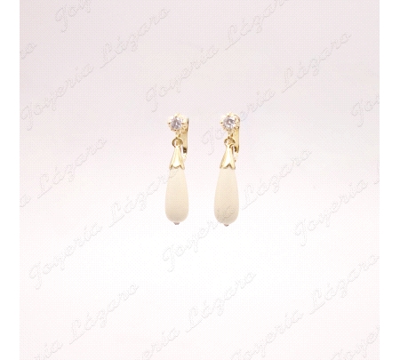 PEND. CORAL/SIMIL BLANCO PLATA CHAPADA ORO CUAJO +PERA C. CAT.