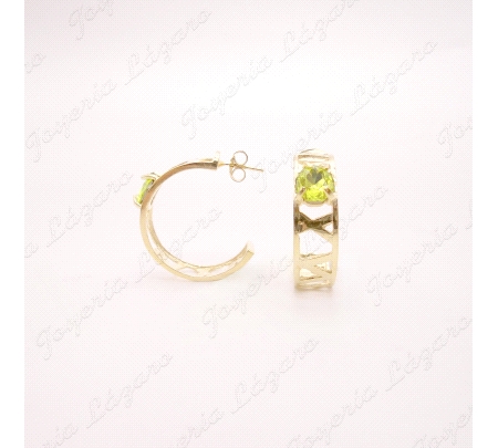 PEND. AROS ABIERTOS PLATA CHAPADA ORO CIRCO VERDE C. PRESION