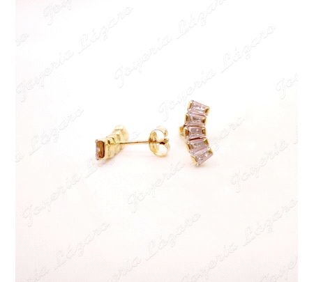 PEND. ORO 18 KTS TREPADORRES CIRCOS. 10MM BAGUETTE