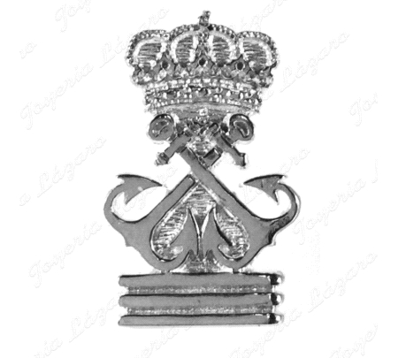 PIN, INSIGNIA, EMBLEMA PLATA CAPITAN DE YATE 10X17MM