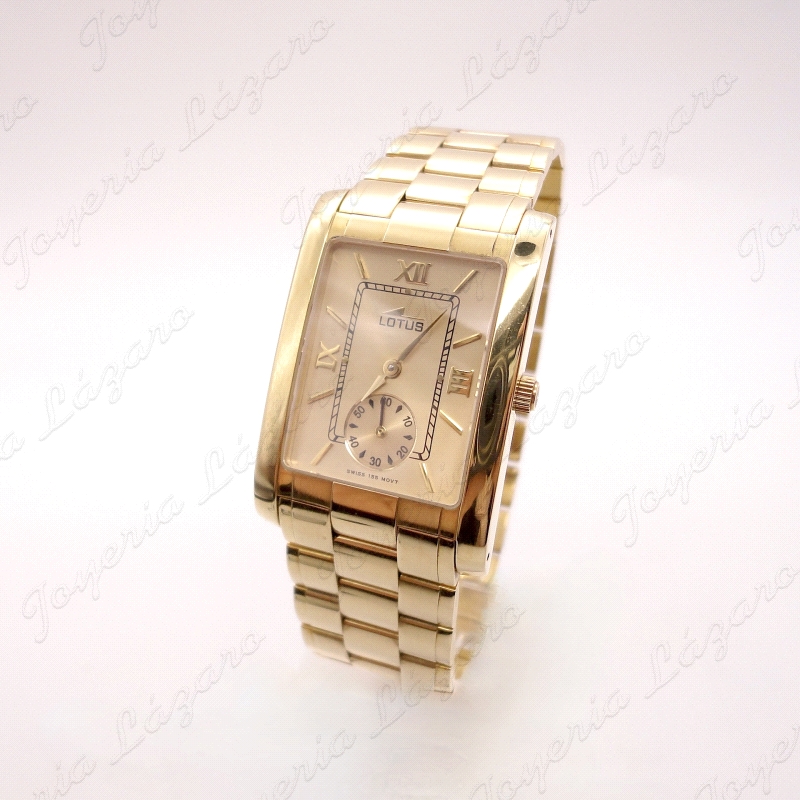 RELOJ ORO LOTUS CABALLERO RECTANGULAR MOD.L476-C176                                                 