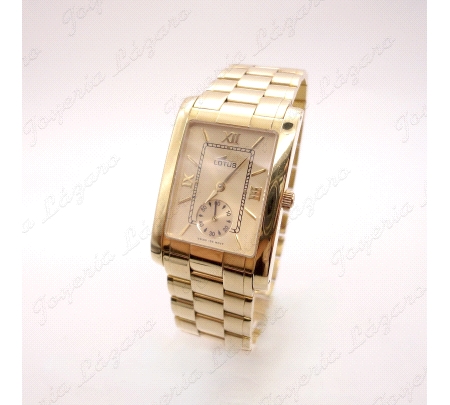 RELOJ ORO LOTUS CABALLERO RECTANGULAR MOD.L476-C176                                                 