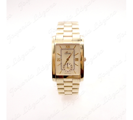 RELOJ ORO LOTUS CABALLERO RECTANGULAR MOD.L476-C176