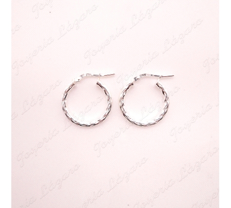 PEND. AROS PLATA LABRADO HUECOS 20X15MM