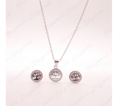 JUEGOS PLATA GARNTLL+PENDT. ARBOL VIDA CIRCONITAS