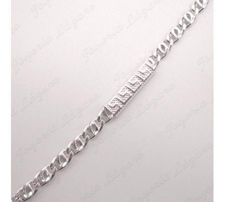 CADENA 60 CM. PLATA  TRAMOS GRECA