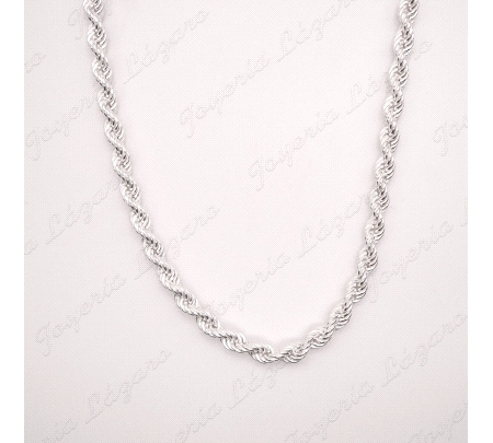CADENA 50 CM. PLATA CORDON SALOMONICO 5MM                                                           