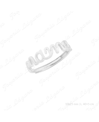SORTIJA PLATA MAMA CALADA AJUSTABLE                                                                 