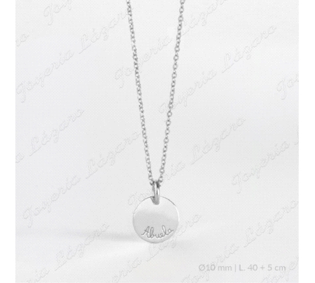 GARGANTILLA PLATA MEDALLA ABUELA CADENITA FORZADA                                                   